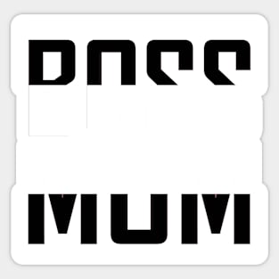 Boss Mum White Sticker